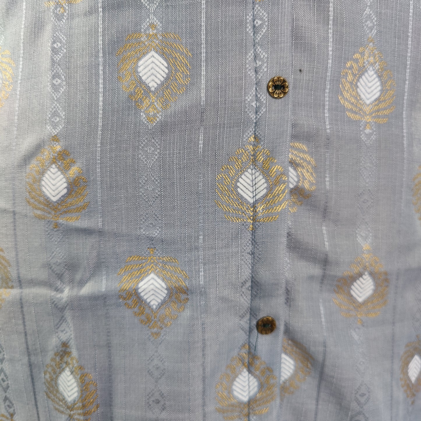 Diamond Print Cotton Kurti Dress in Powder Blue