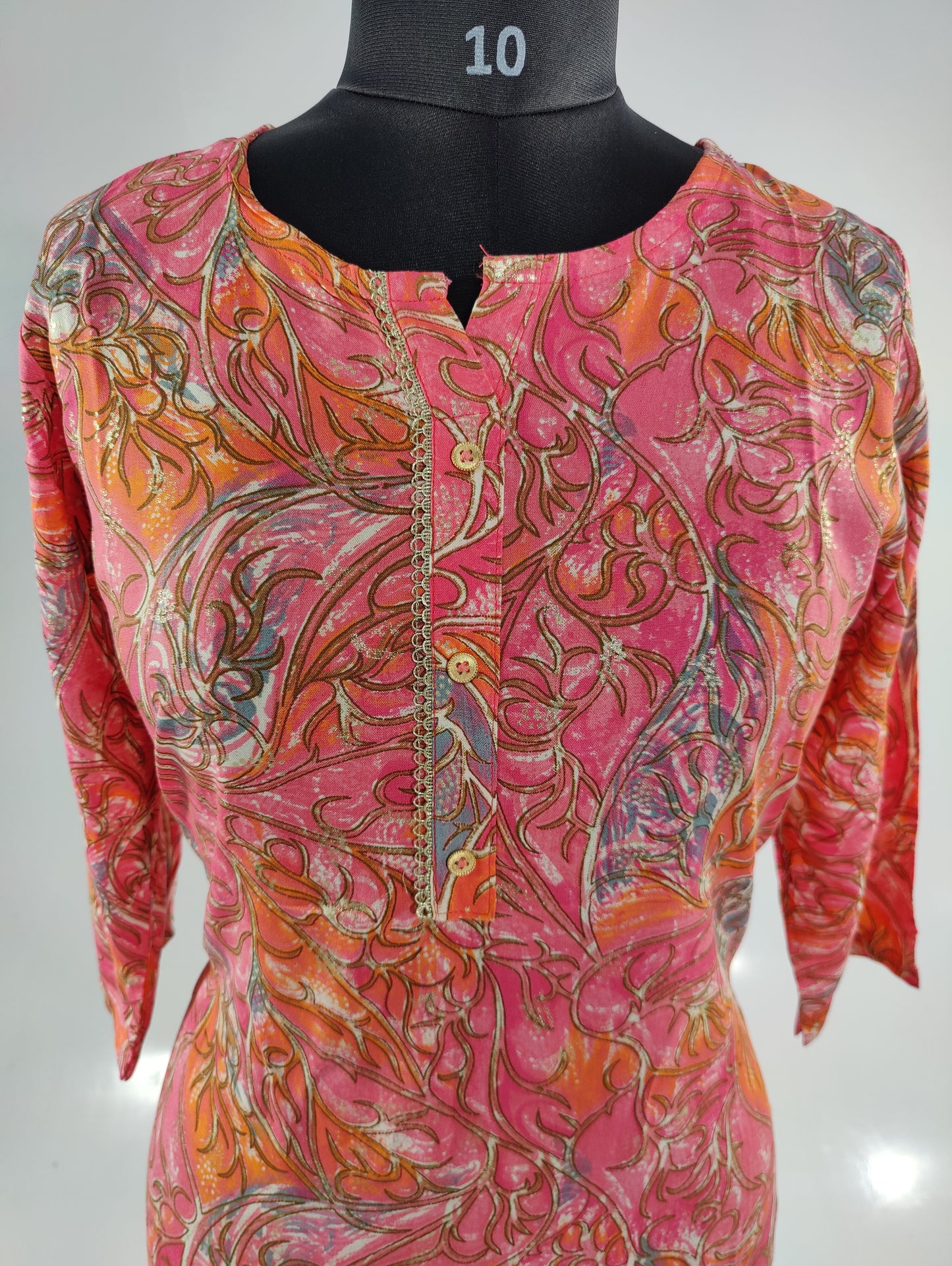 Pink Swirl Kurta