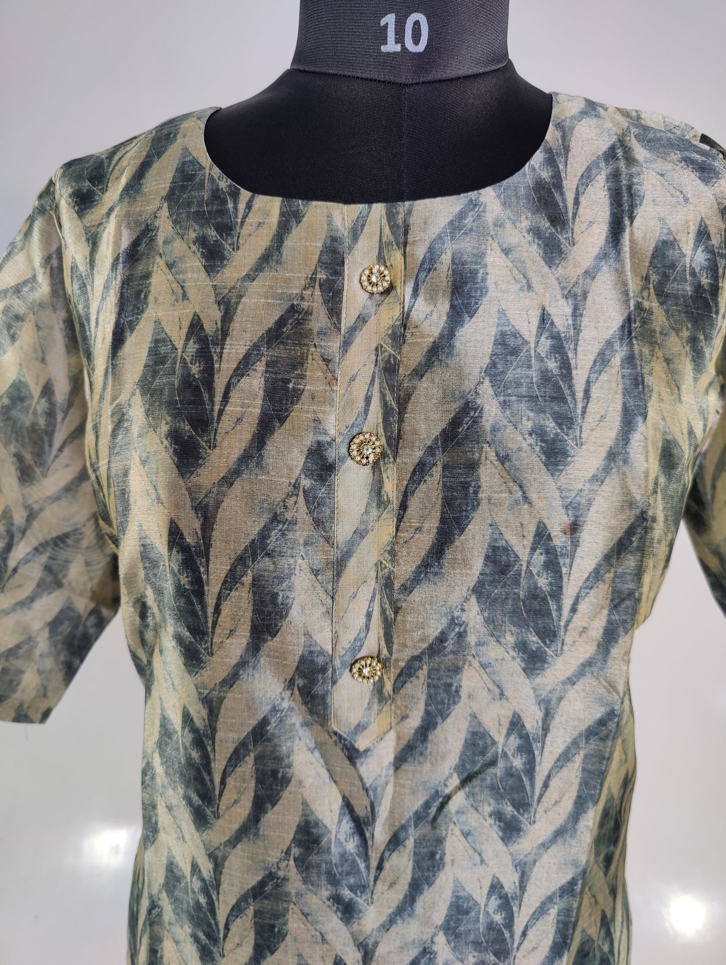 Beige Ikat Kurta