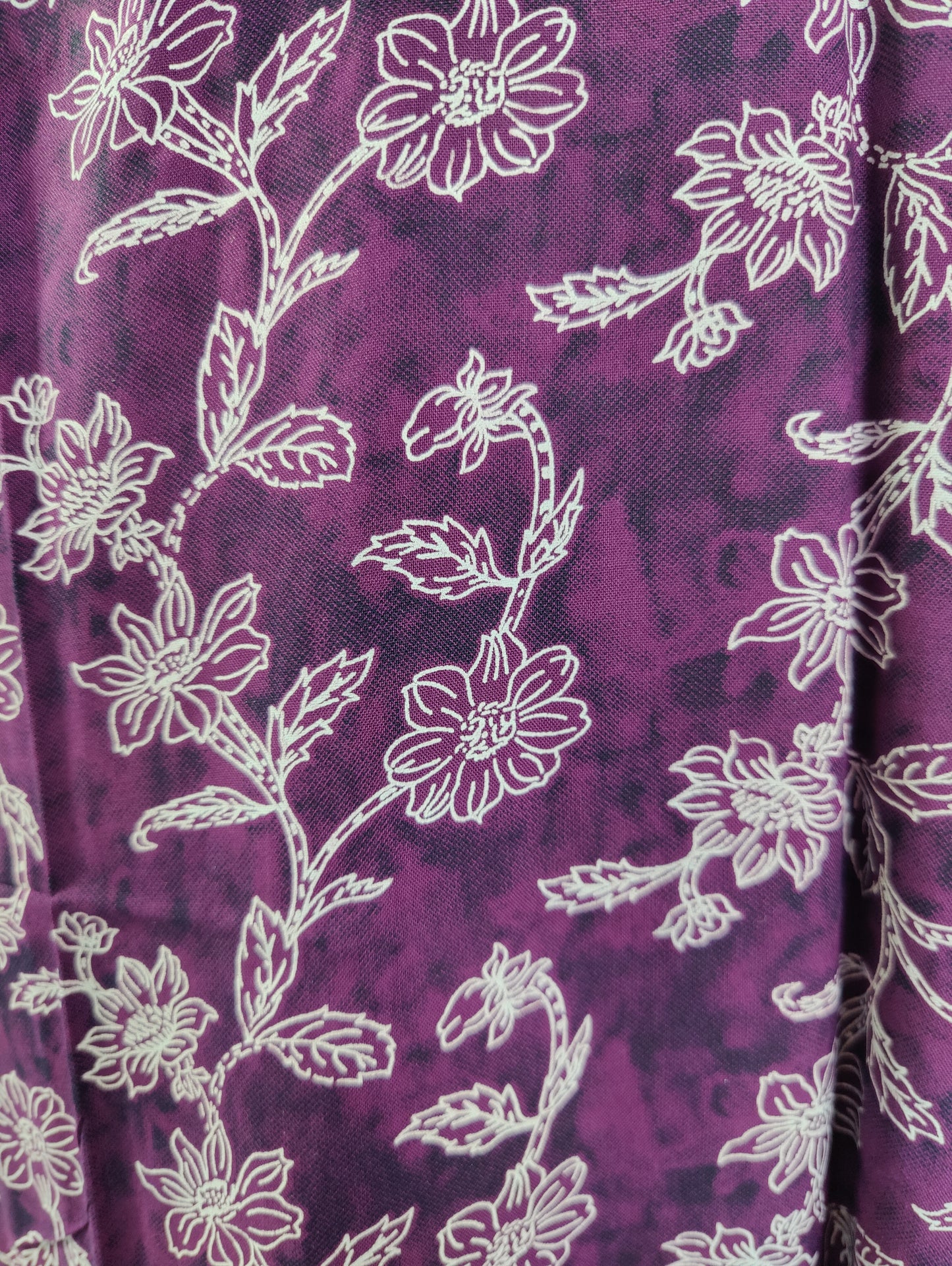 Purple Floral Kurta with Delicate Embroidery
