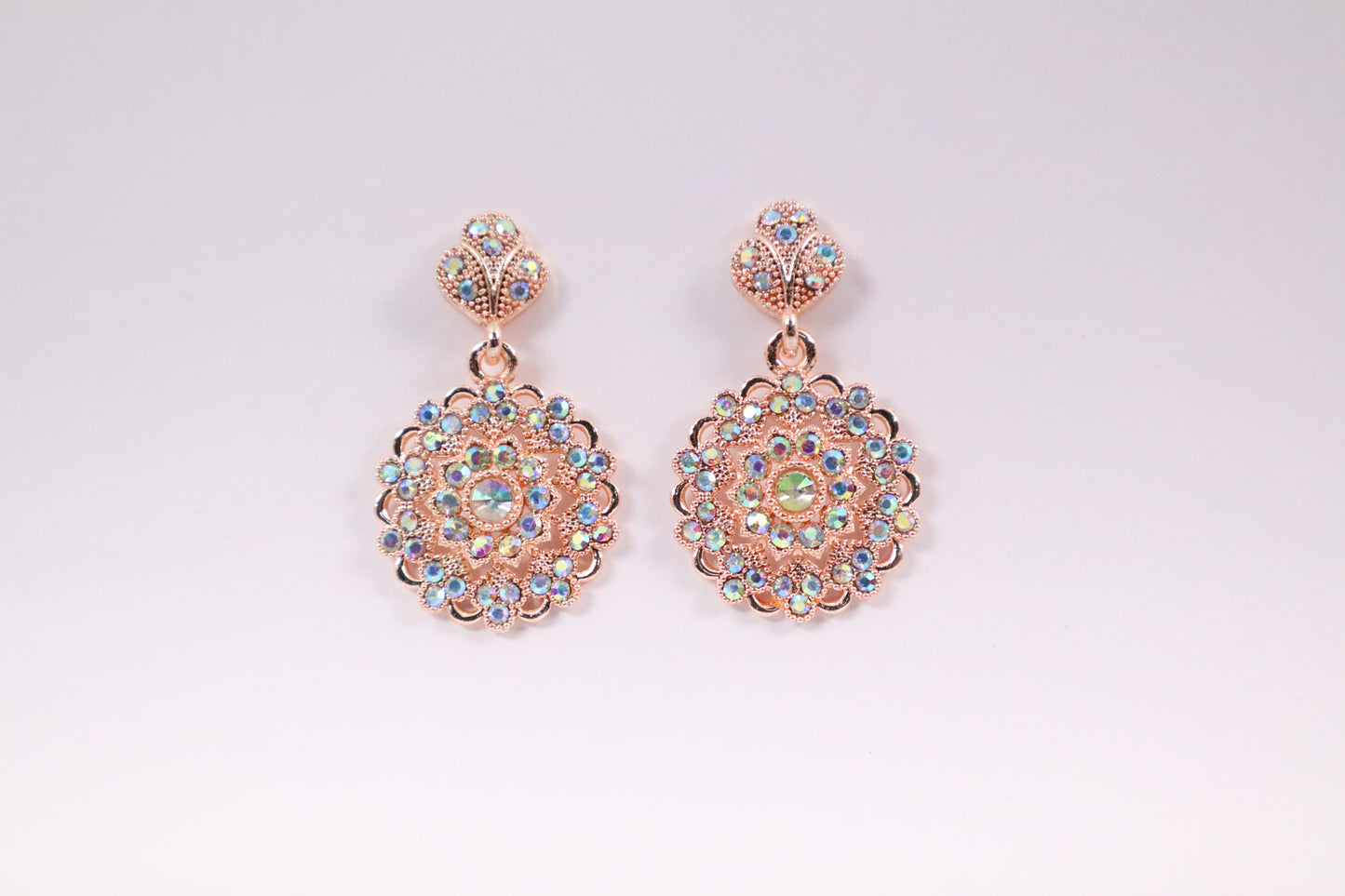 Rose Gold Drop Earrings (KN1631)