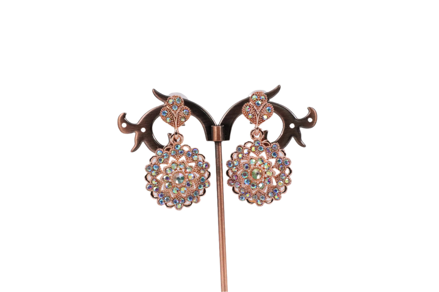 Rose Gold Drop Earrings (KN1631)