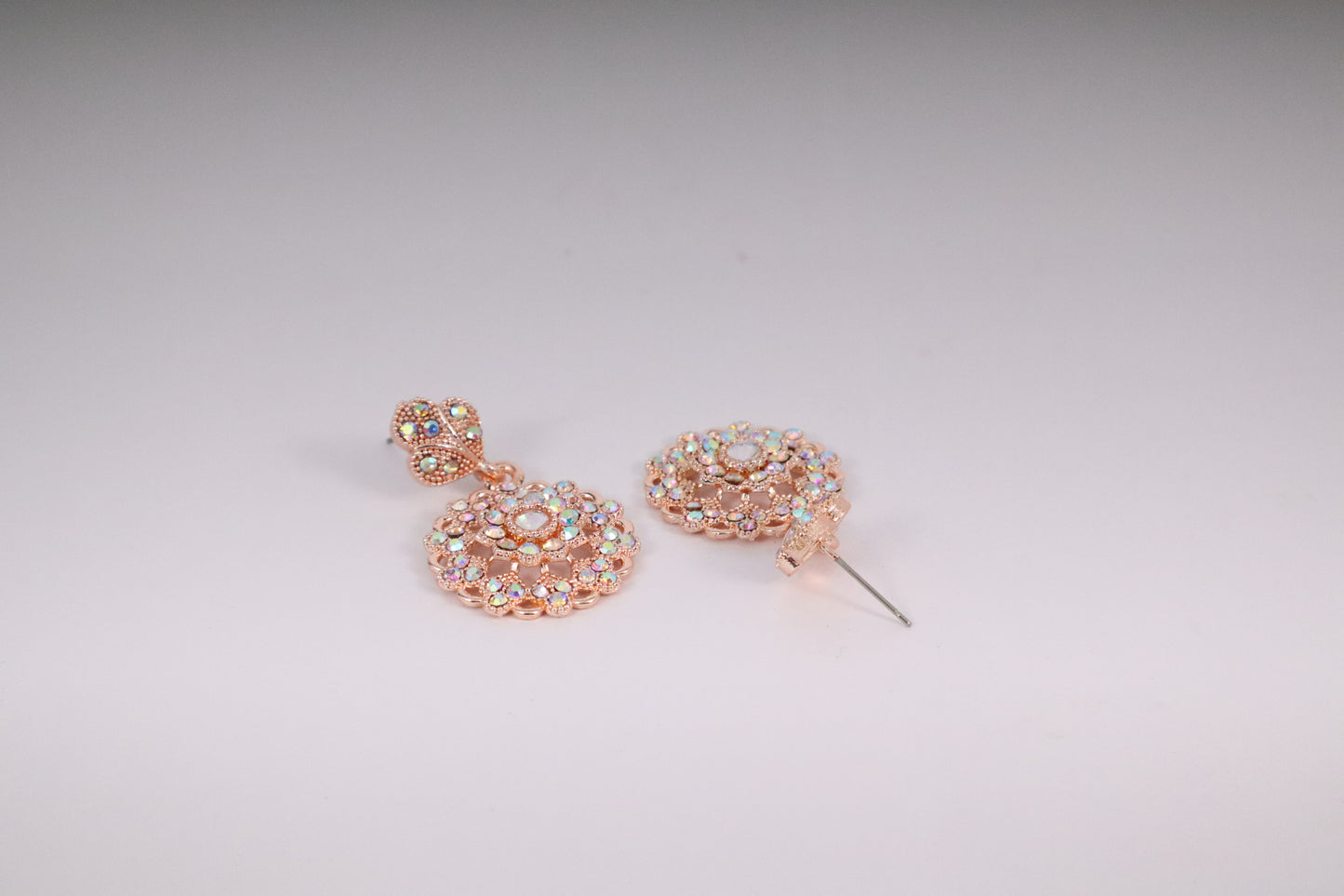 Rose Gold Drop Earrings (KN1631)