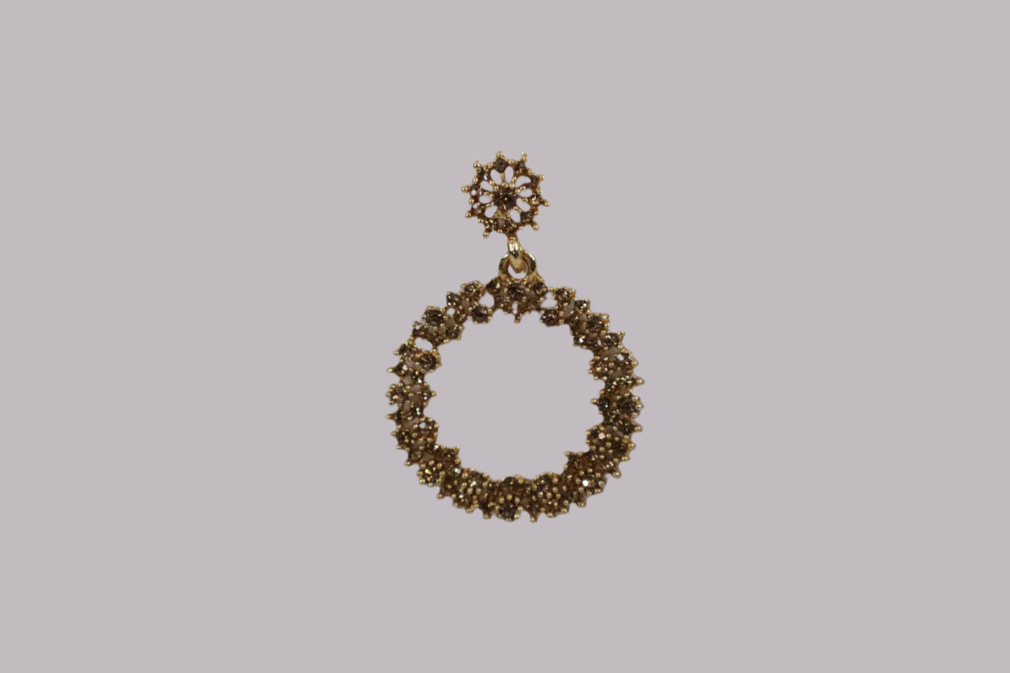 Shimmering Crystal Circle Earrings (DH P553)