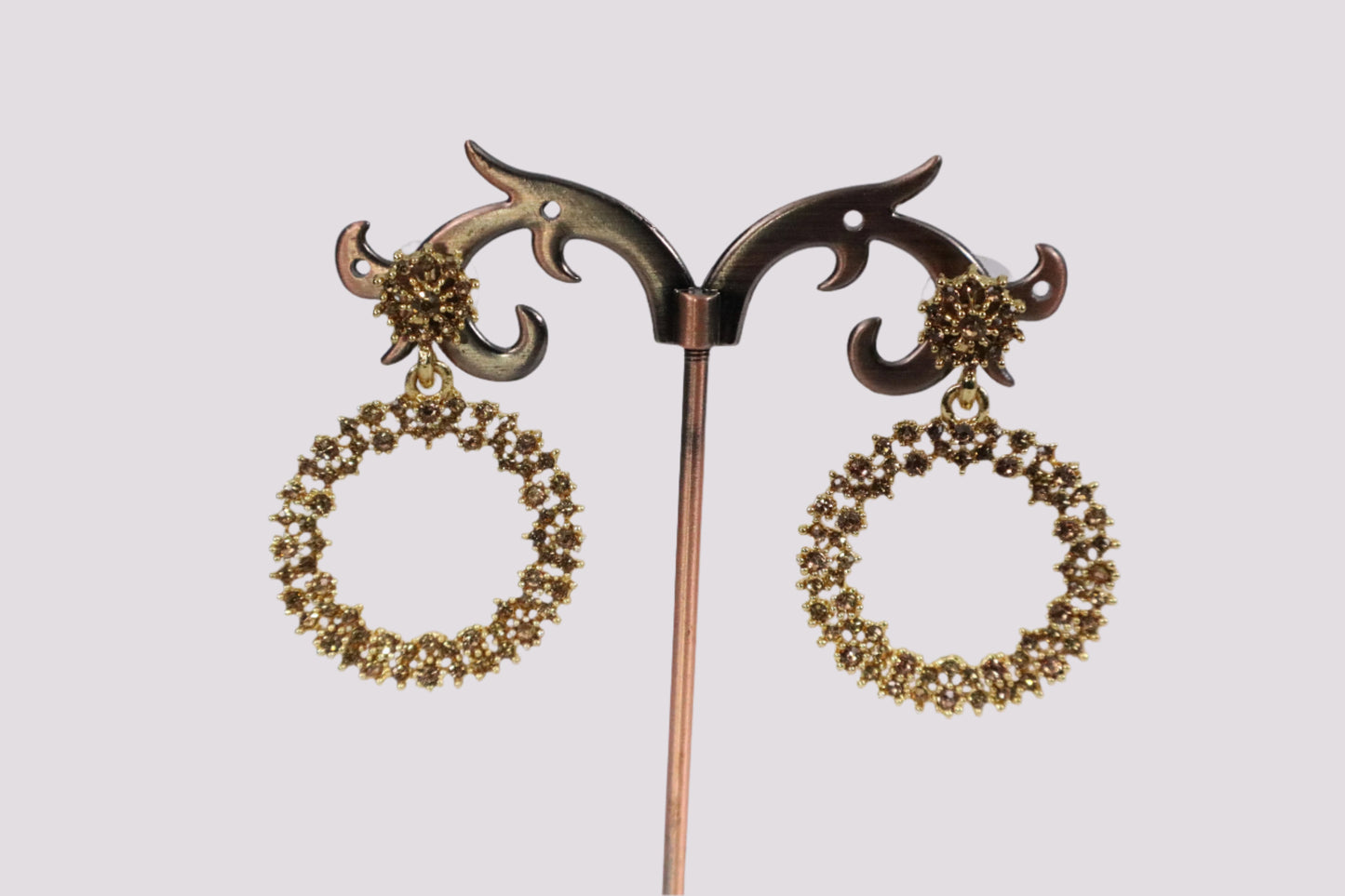 Shimmering Crystal Circle Earrings (DH P553)