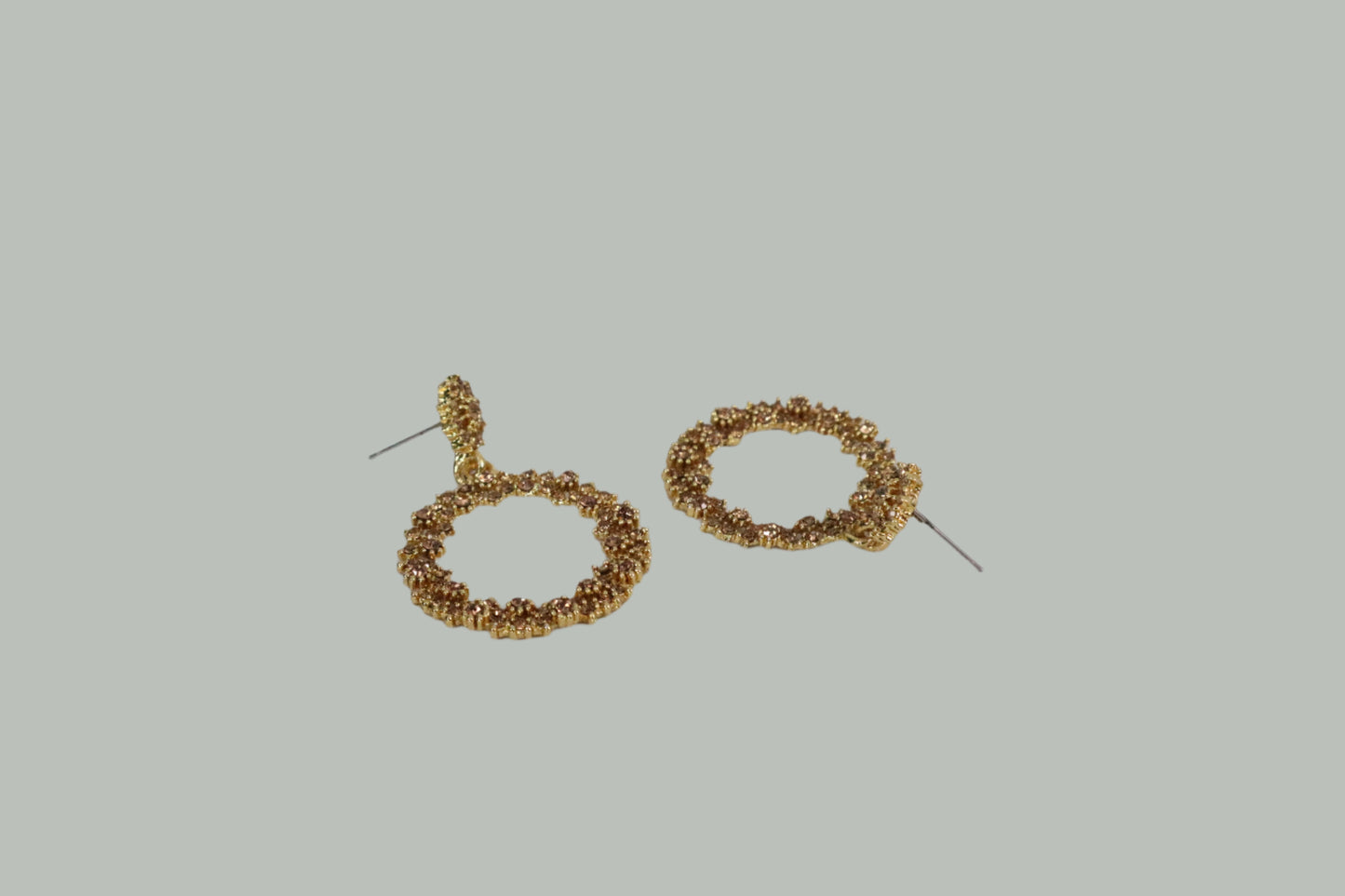 Shimmering Crystal Circle Earrings (DH P553)