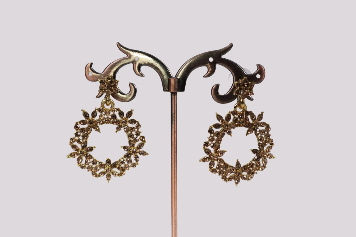 Vintage-Inspired Crystal Drop Earrings (DH P638)