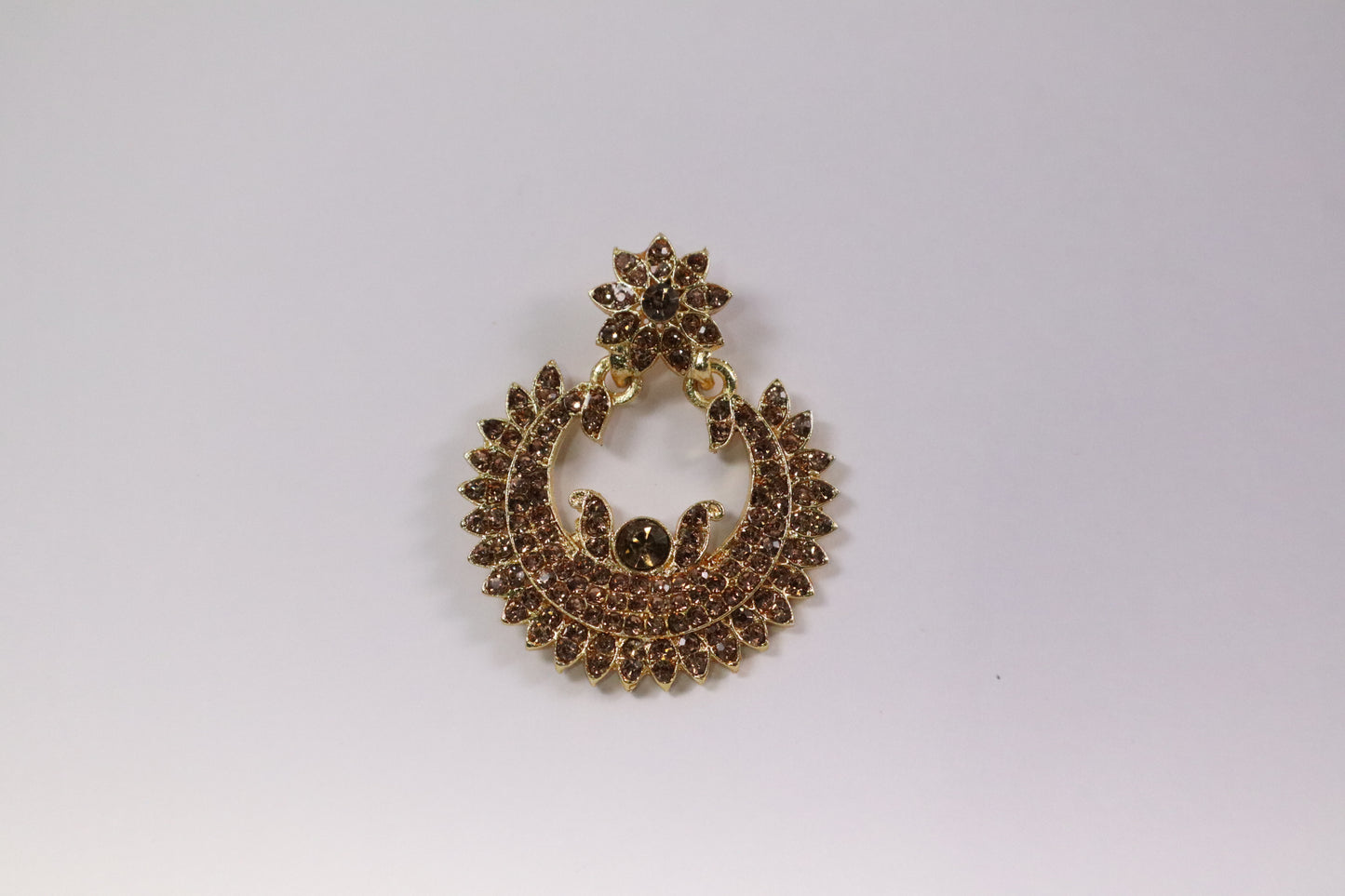 Golden Crystal Halo Earrings (DH P680)