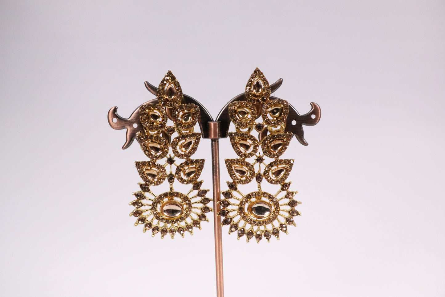 Golden Leaf Cascade Earrings (DH P693)