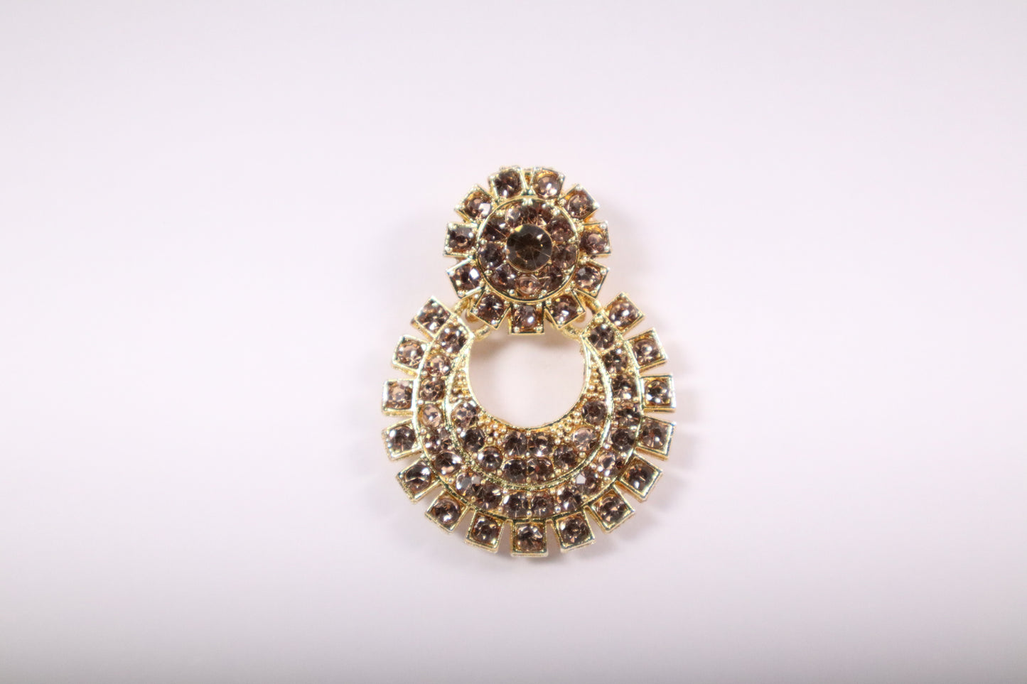 Layered Crystal Circle Earrings (DH P757)