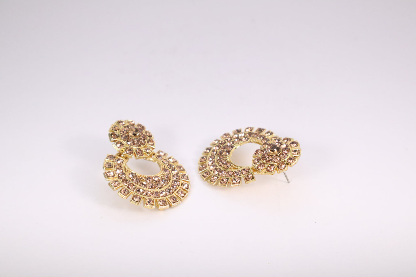 Layered Crystal Circle Earrings (DH P757)