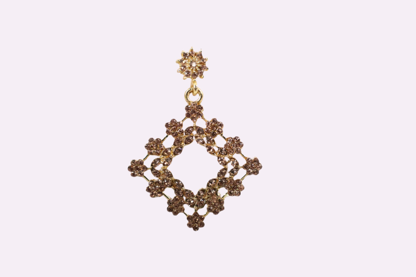 Diamond Lattice Drop Earrings (DH P778)