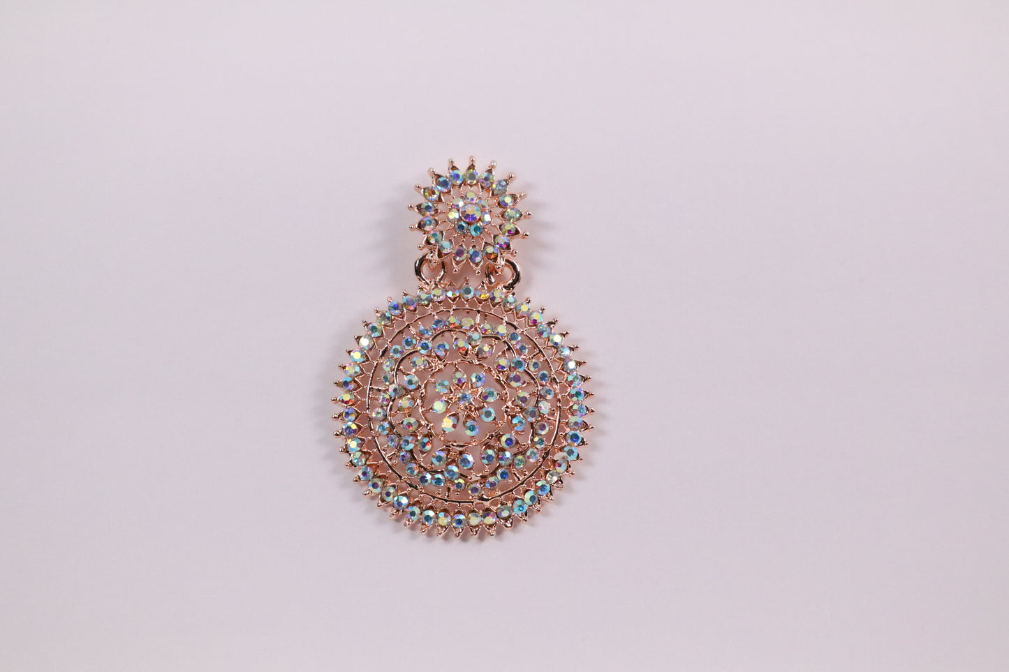Shimmering Iridescent Drop Earrings (Rose Gold) (DH P795)