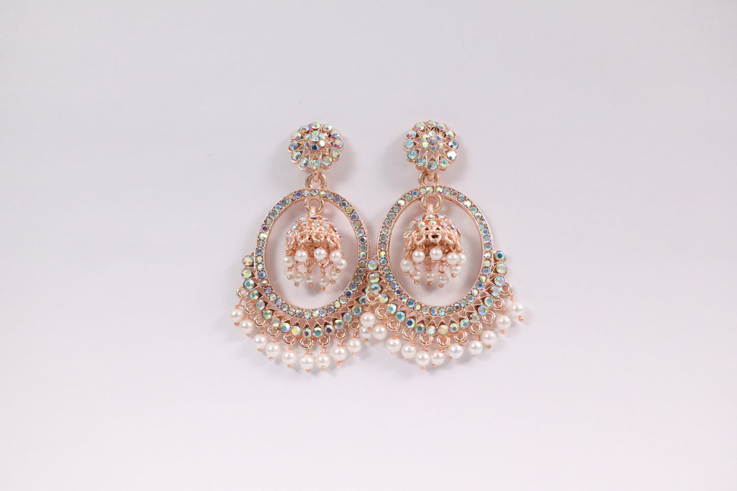 Radiant Jhumka Earrings with Pearl Tassels (DH ZG706)