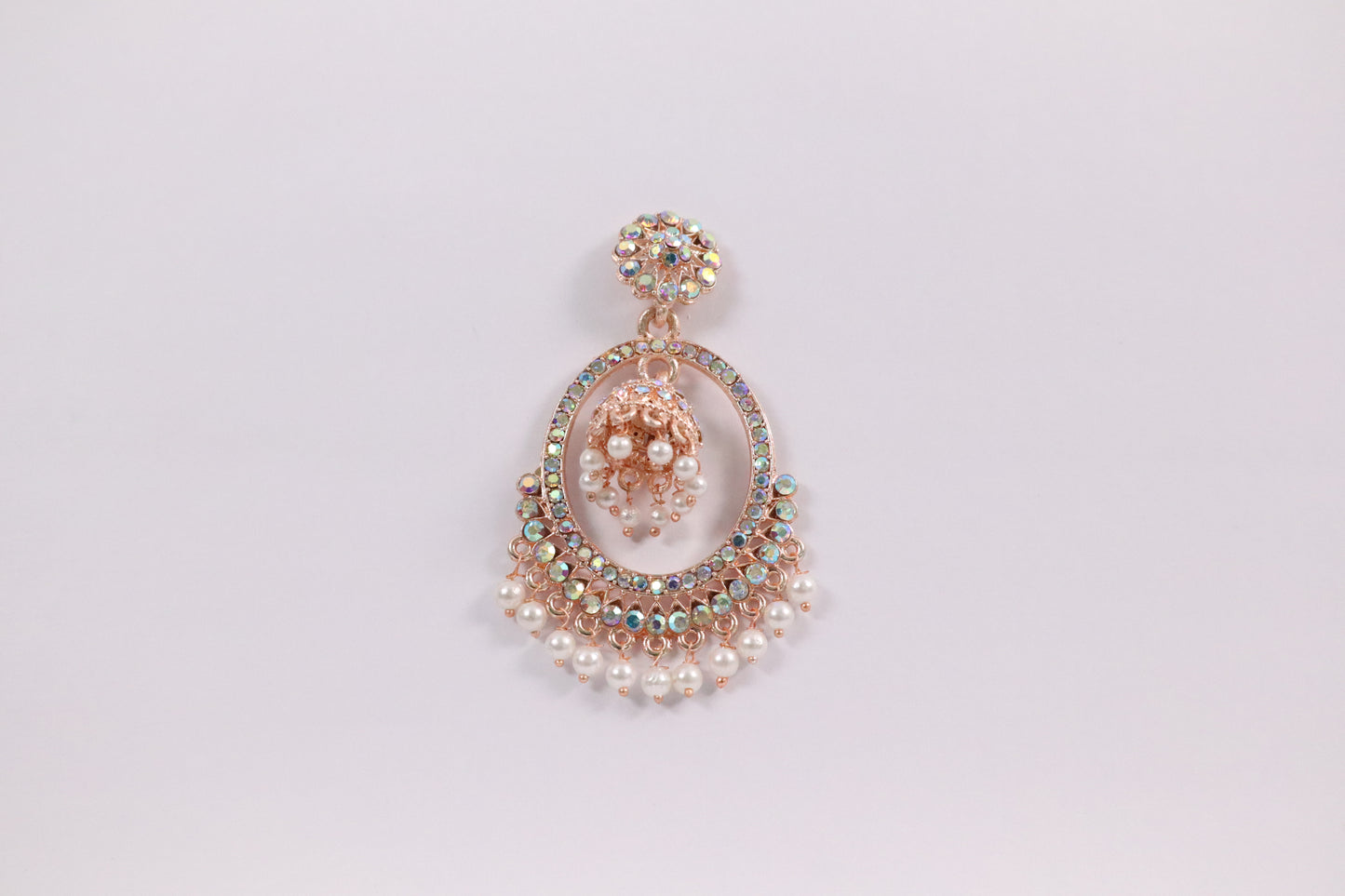 Radiant Jhumka Earrings with Pearl Tassels (DH ZG706)