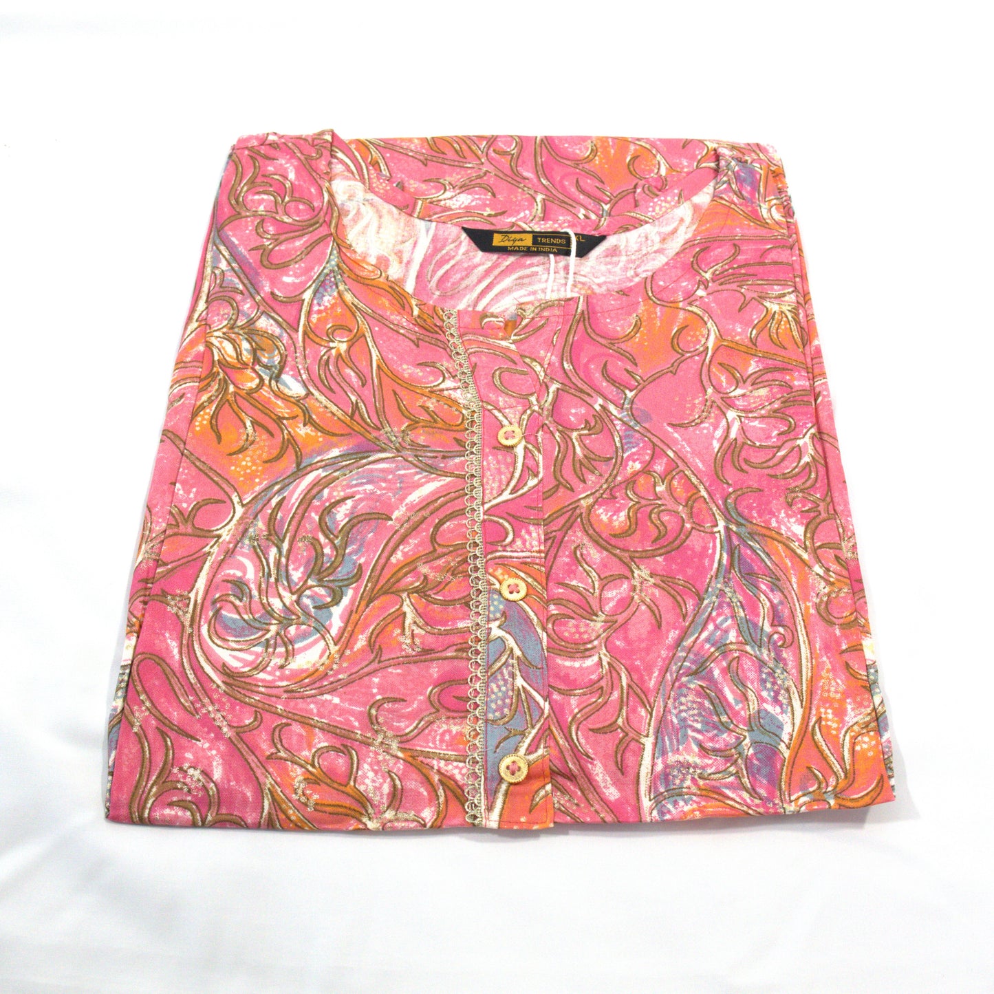 Pink Swirl Kurta