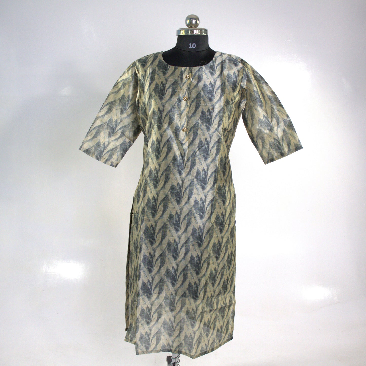 Beige Ikat Kurta