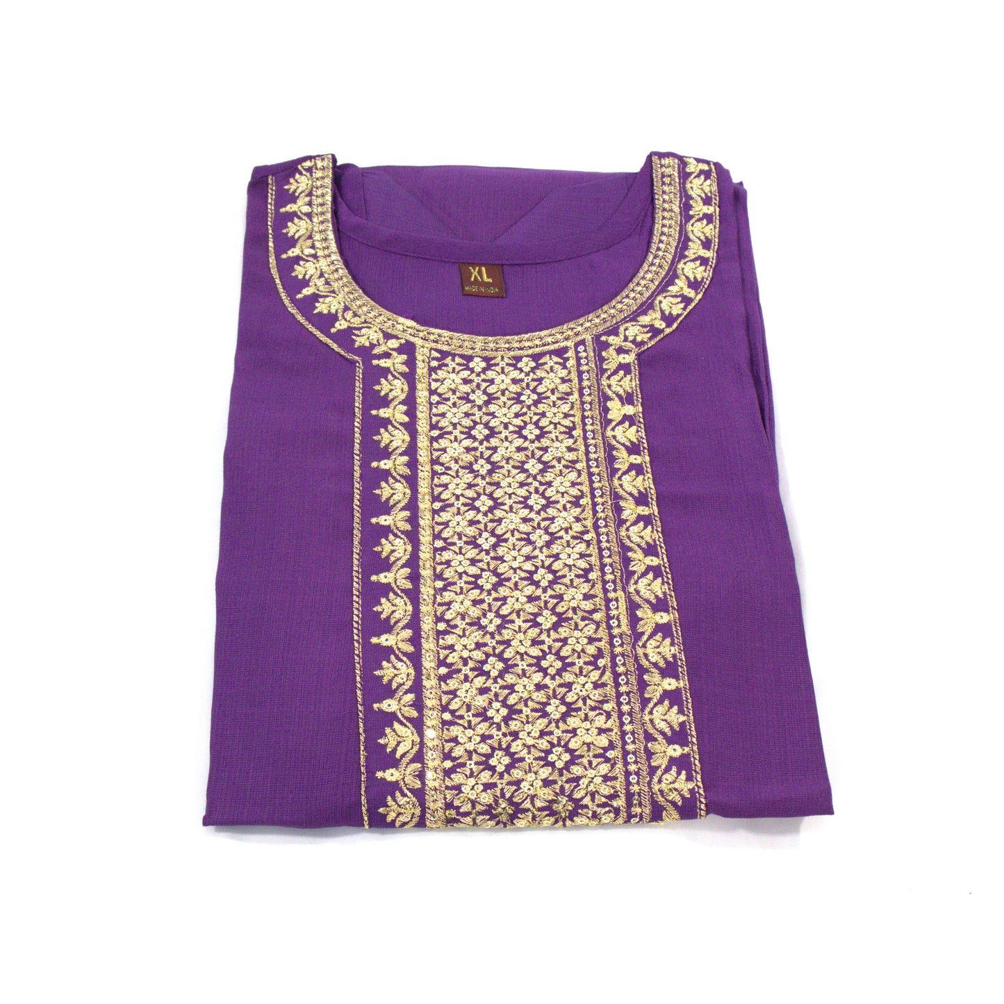 Royal Purple Kurti with Golden Embellishments