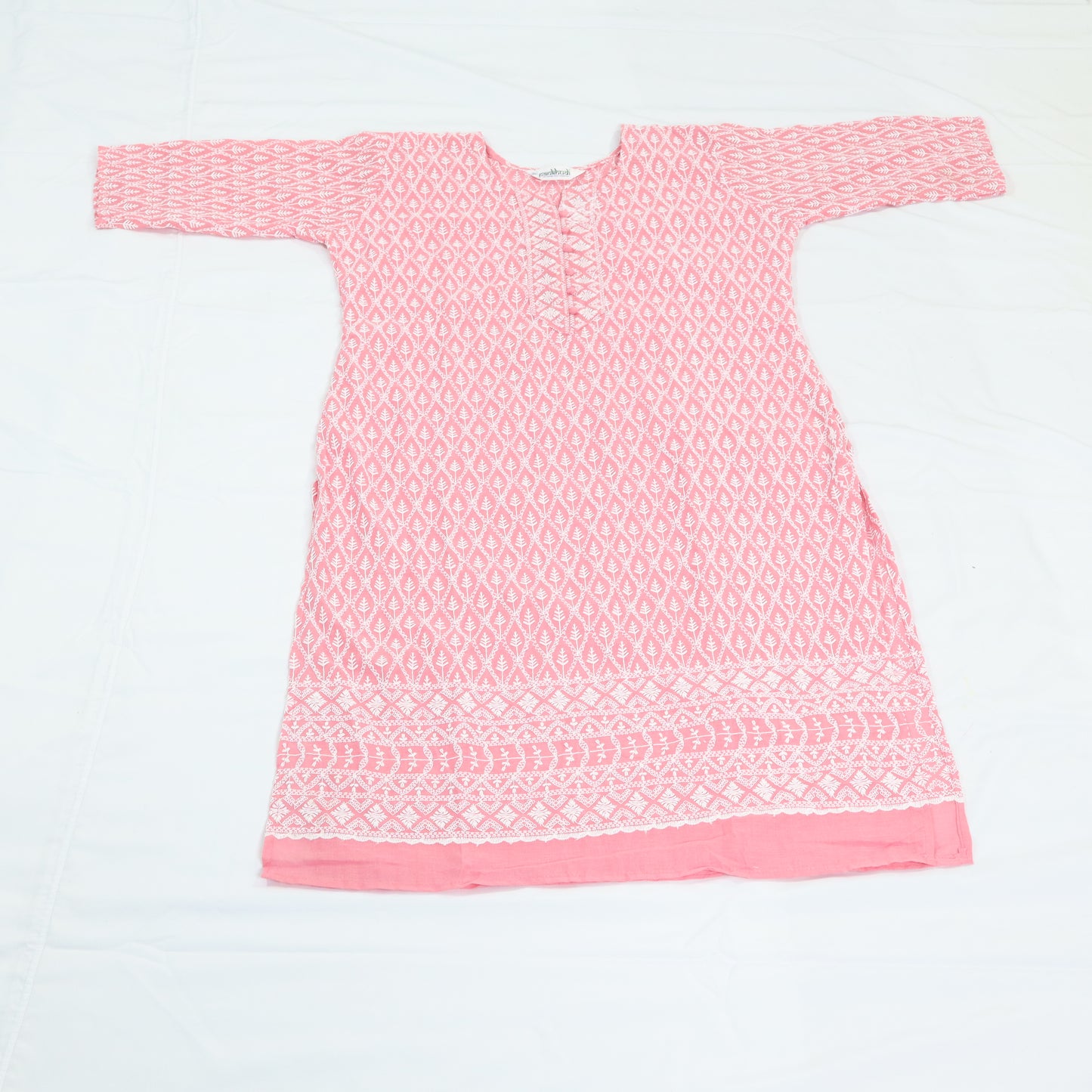 Delicate Elegance: Pink Chikankari Kurti