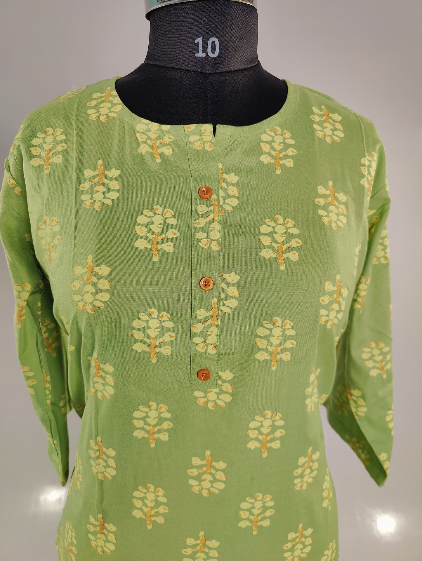 Green Floral Kurti