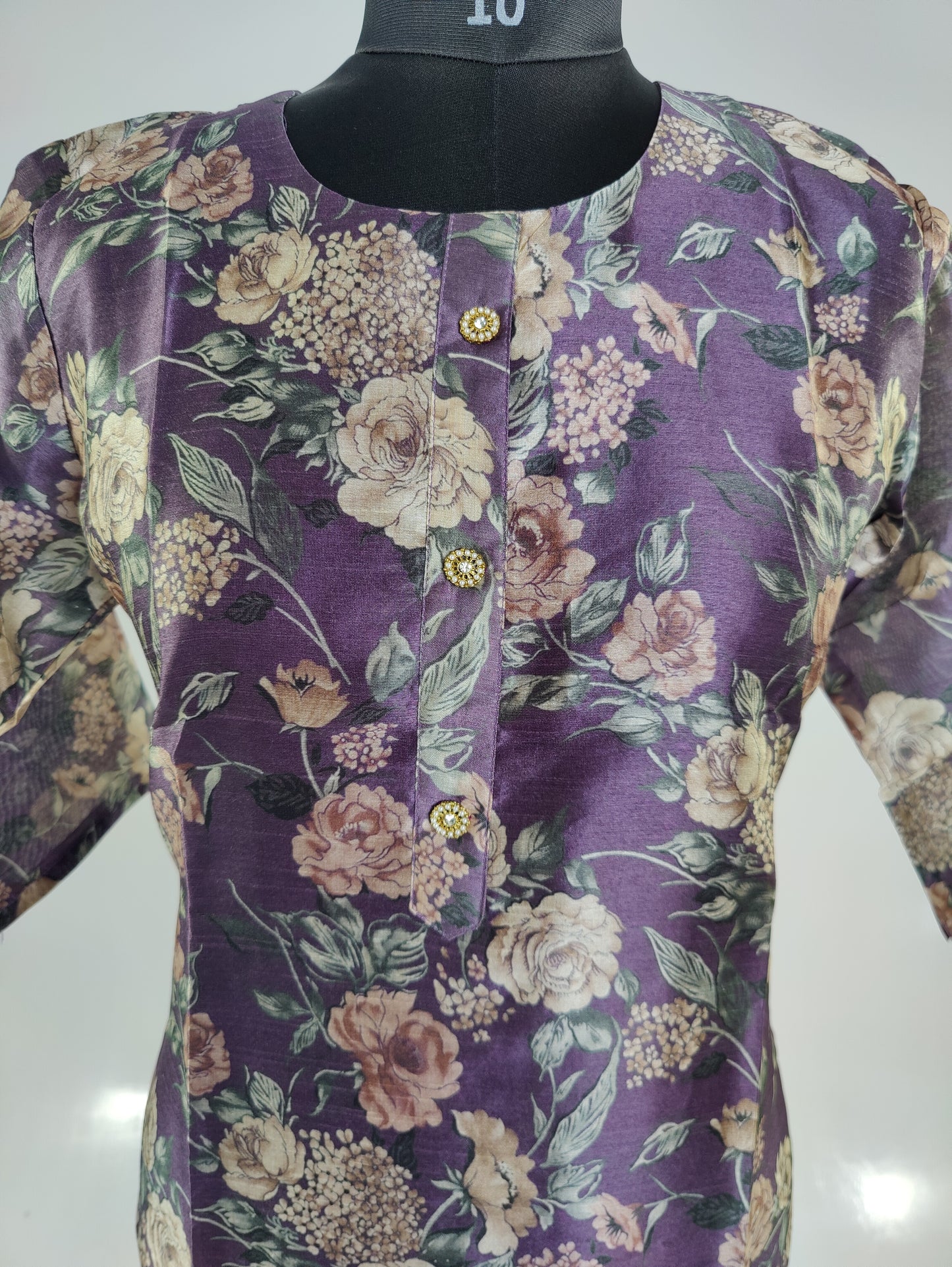 Purple Floral Kurta