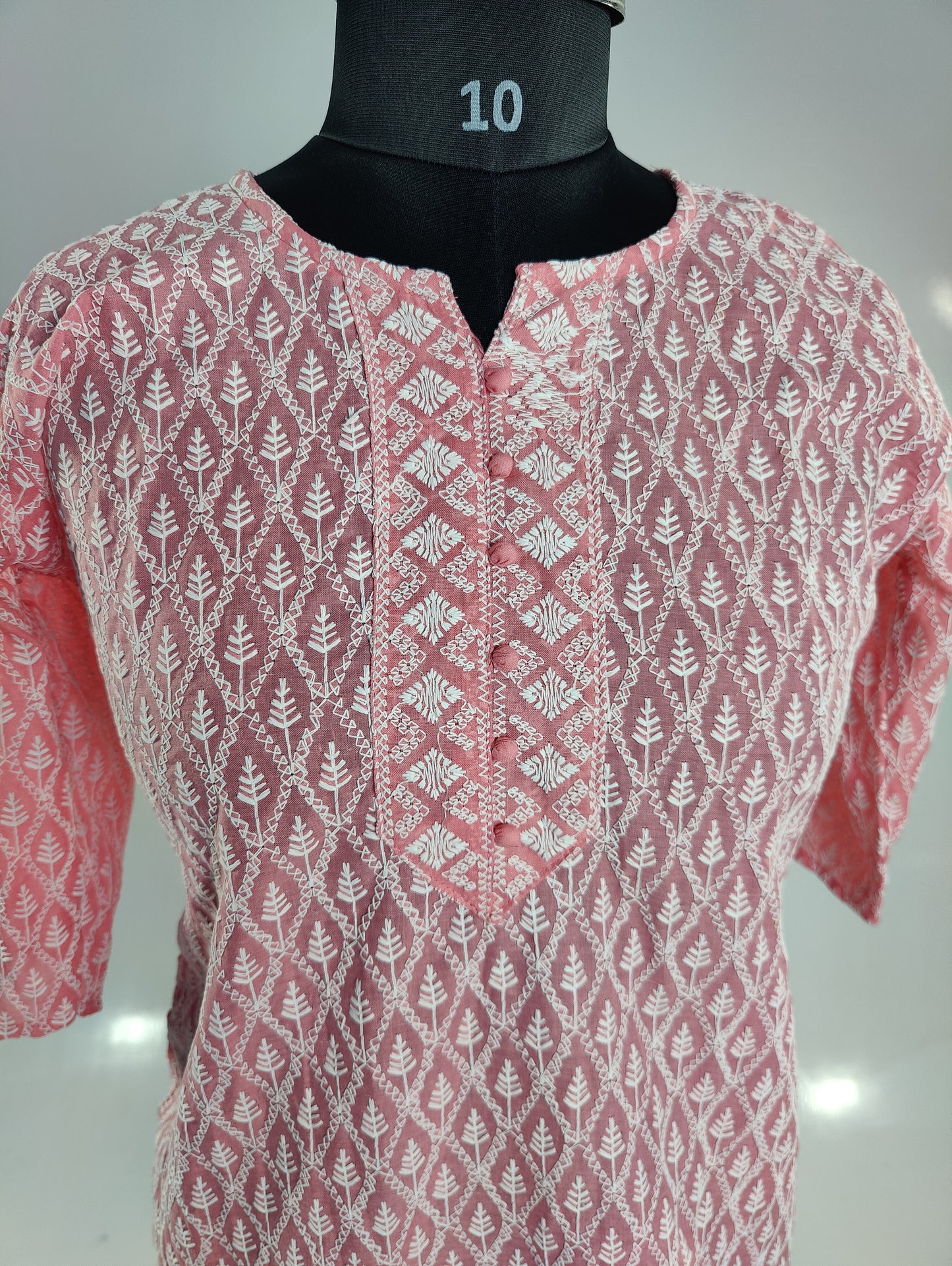 Delicate Elegance: Pink Chikankari Kurti