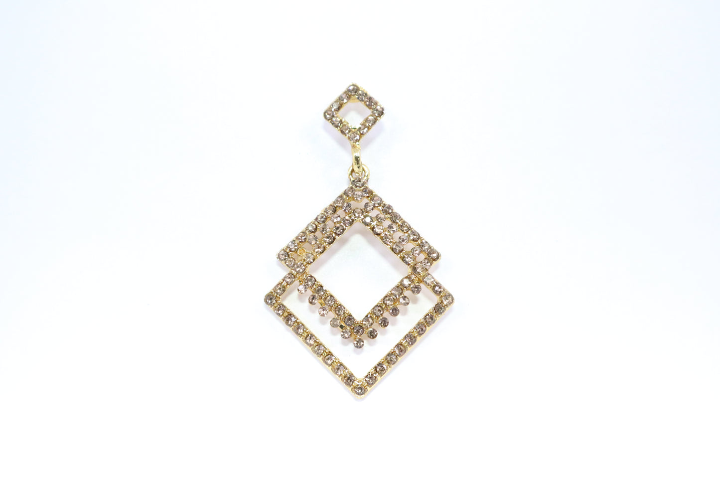Shimmering Square Drop Earrings (PA410)
