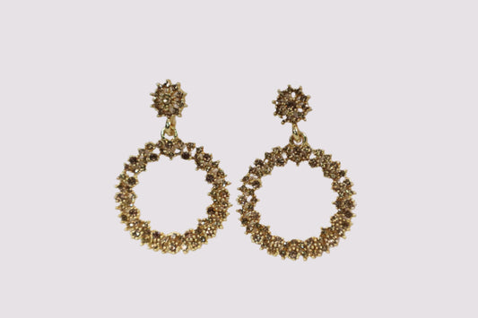 Shimmering Crystal Circle Earrings (DH P553)