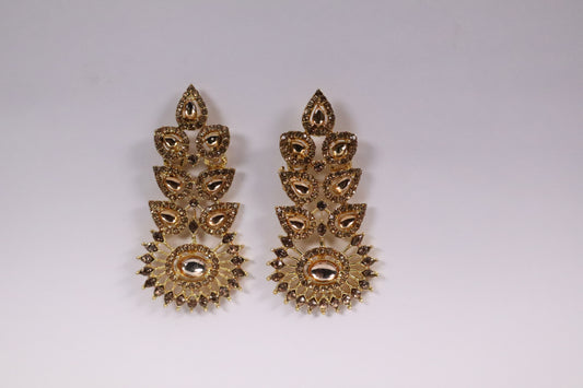 Golden Leaf Cascade Earrings (DH P693)