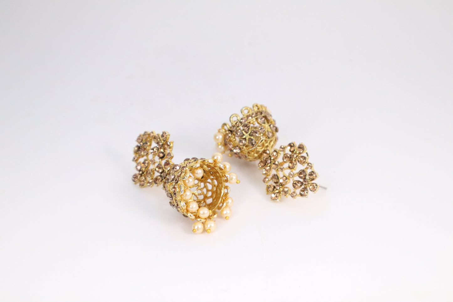 Golden Jhumka Earring (DH ZG429)