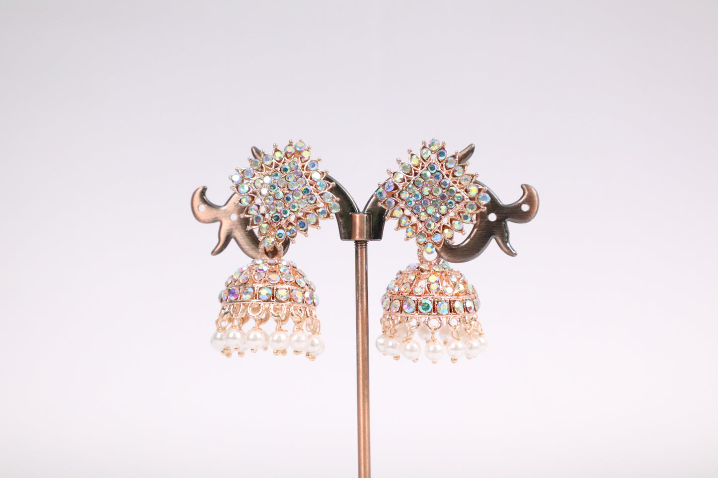 Diamond-Inspired Jhumka Earrings (DH ZG648)