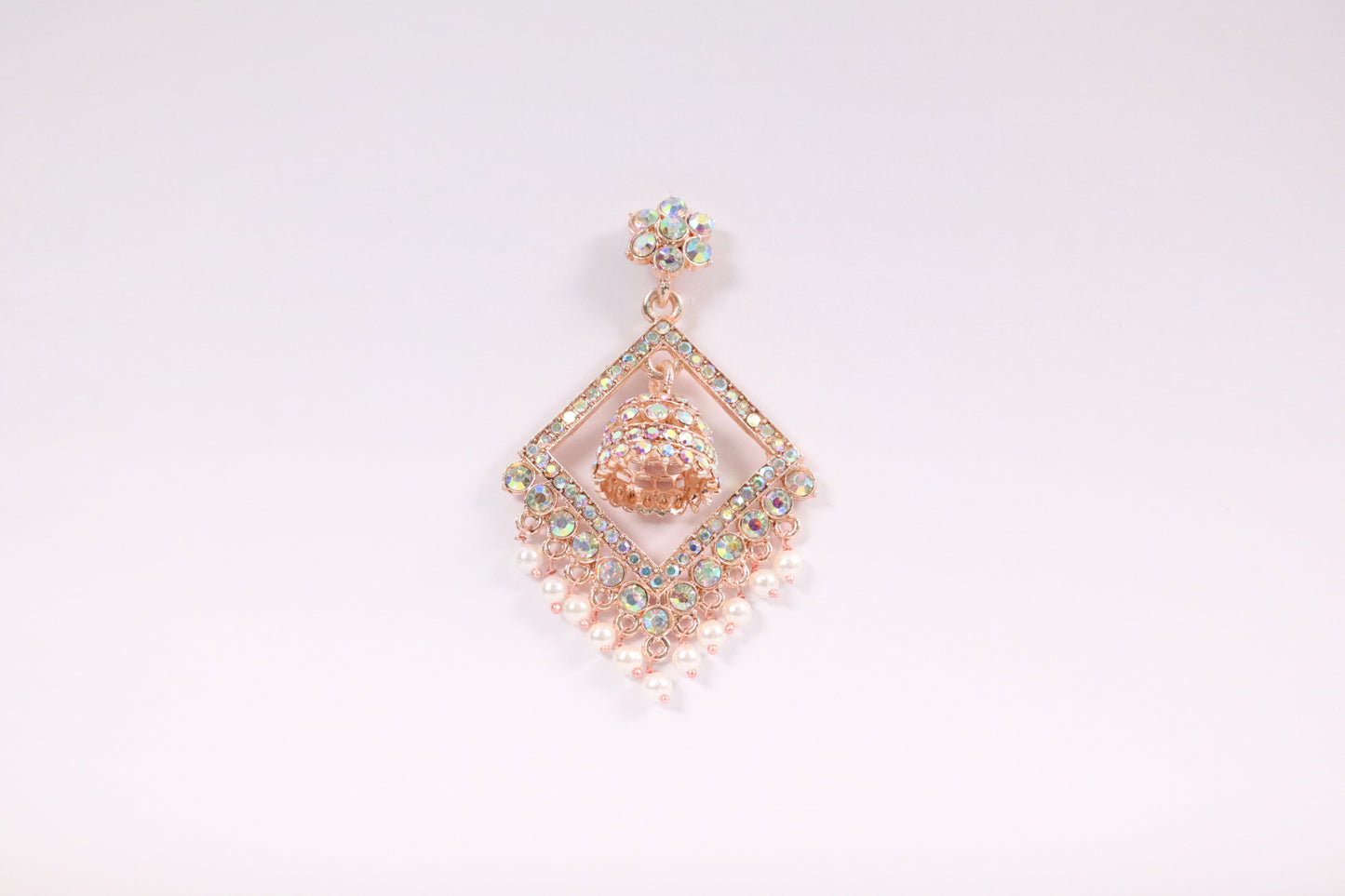 Crystal-Encrusted Jhumka Drops (DH ZG693)