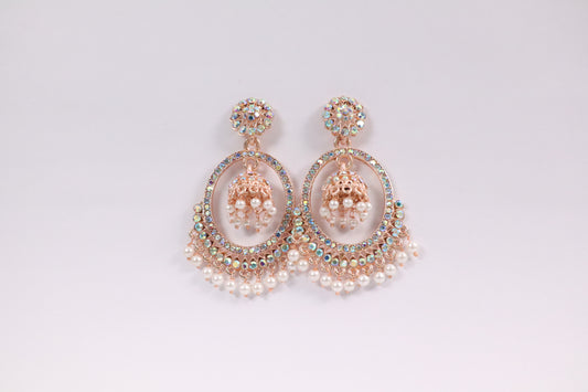 Radiant Jhumka Earrings with Pearl Tassels (DH ZG706)