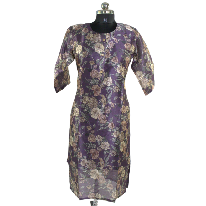Purple Floral Kurta