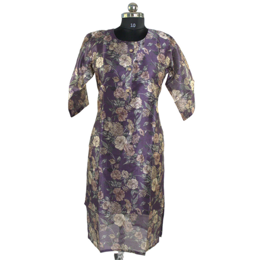 Purple Floral Kurta