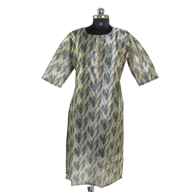 Beige Ikat Kurta