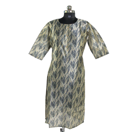 Beige Ikat Kurta