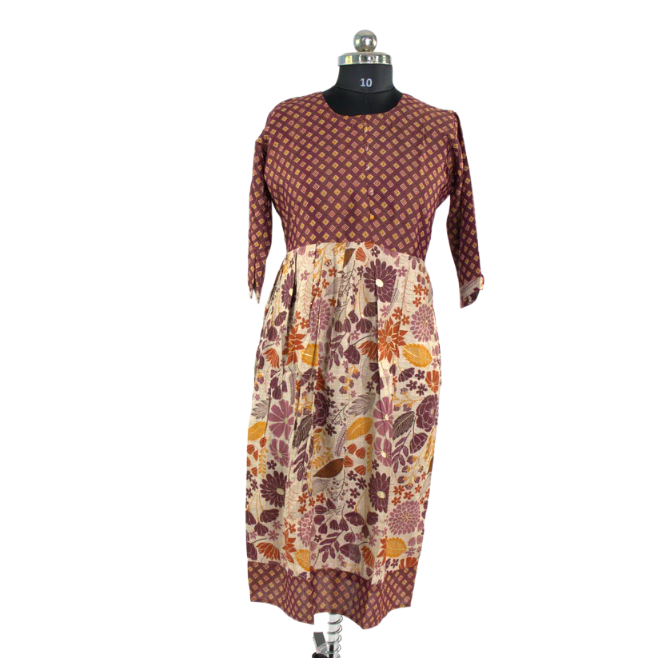 Playful Pink Kurta with Unique Design