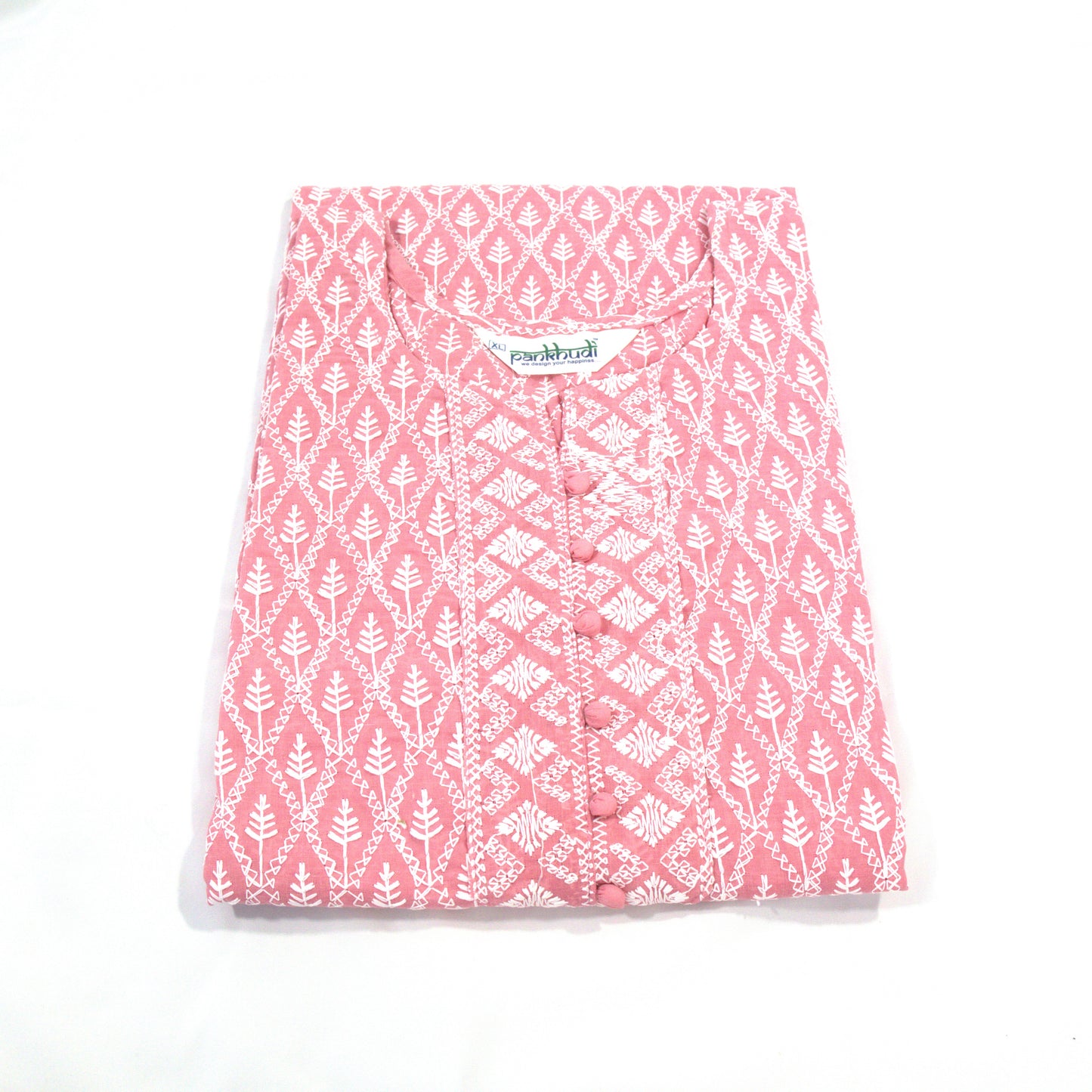 Delicate Elegance: Pink Chikankari Kurti