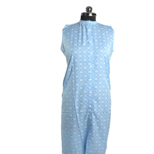 Sky Blue Kurti with Diamond Pattern