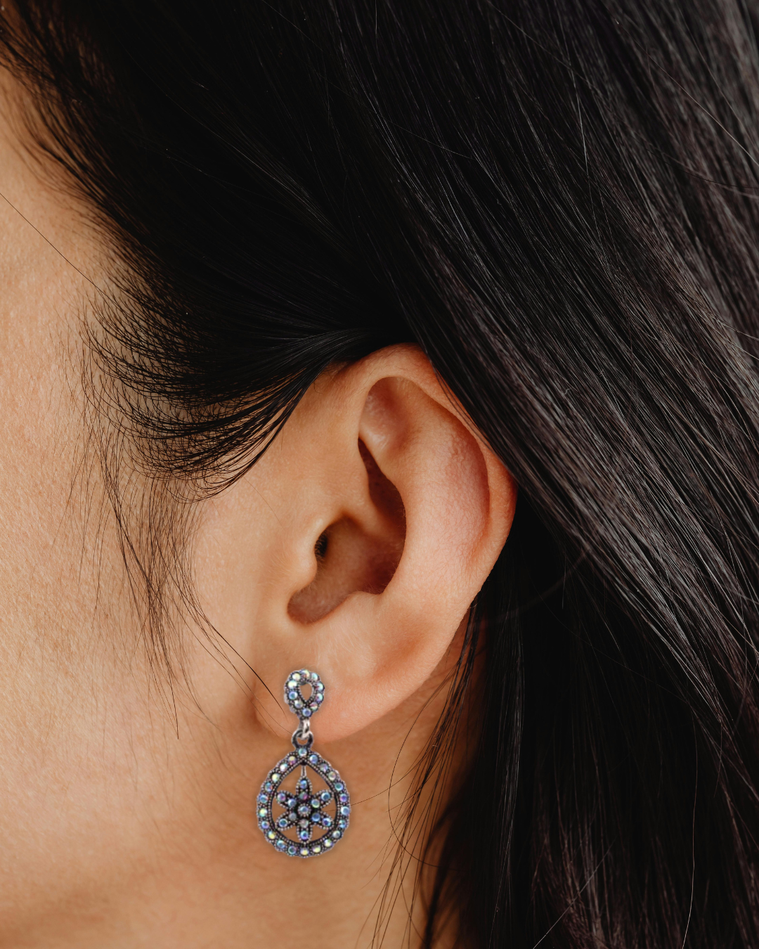 Silver Dangle Earrings (KN1644)